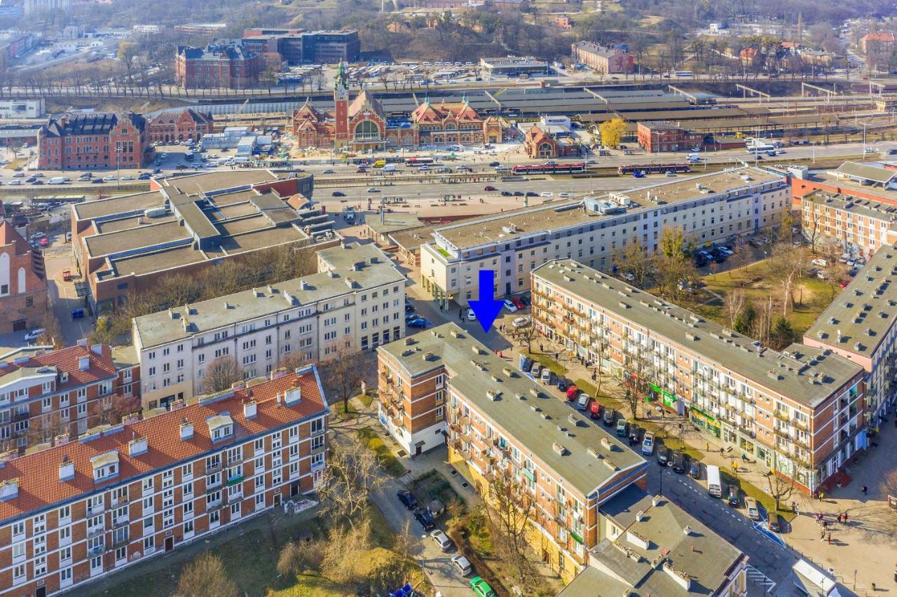 Apartment Przytulne Z Balkonem, 150m Od Dworca Glowny Danzig
